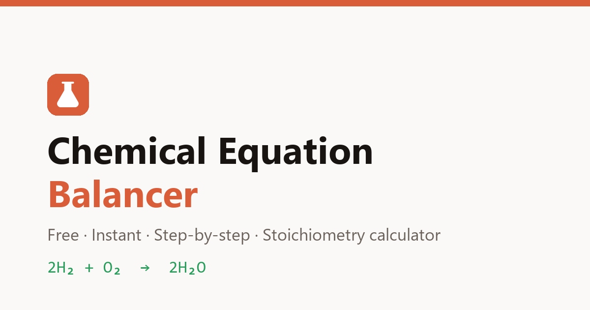 Chemical Equation Balancer logo